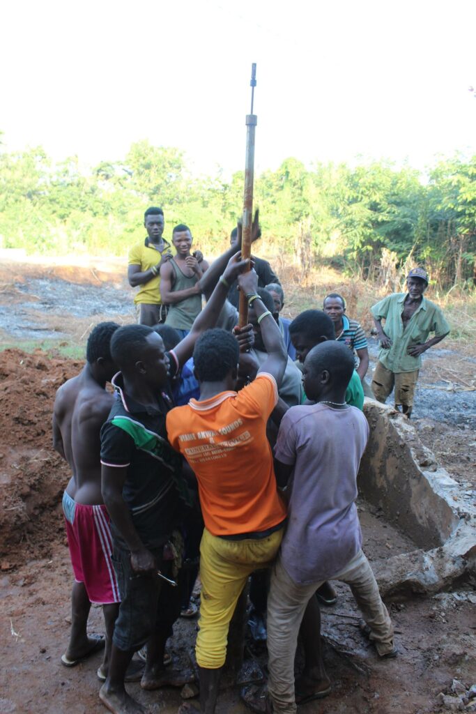 workers upgrading underground water pipes