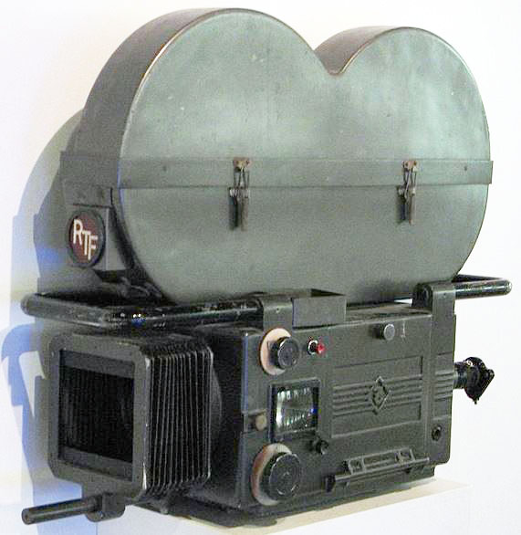 A professional video camera of the kind used by online creators in a studio.