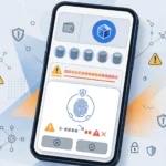 A smartphone showing a Coinbase Smart Wallet passkey prompt with a warning about opening the wrong crypto address.